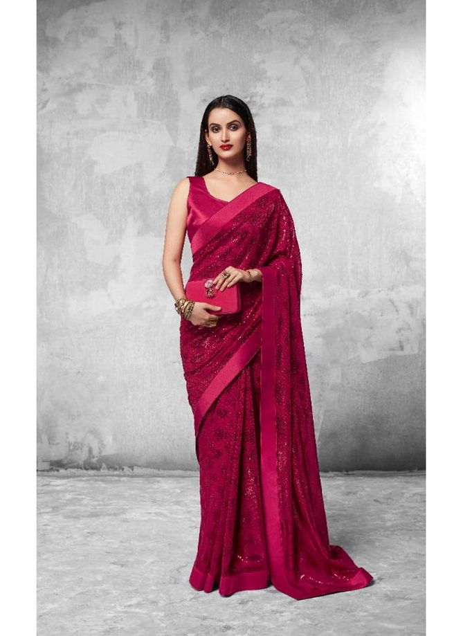 Anmol Innara Latest Designer Georgette Party Wear Heavy Worked Saree Collection 